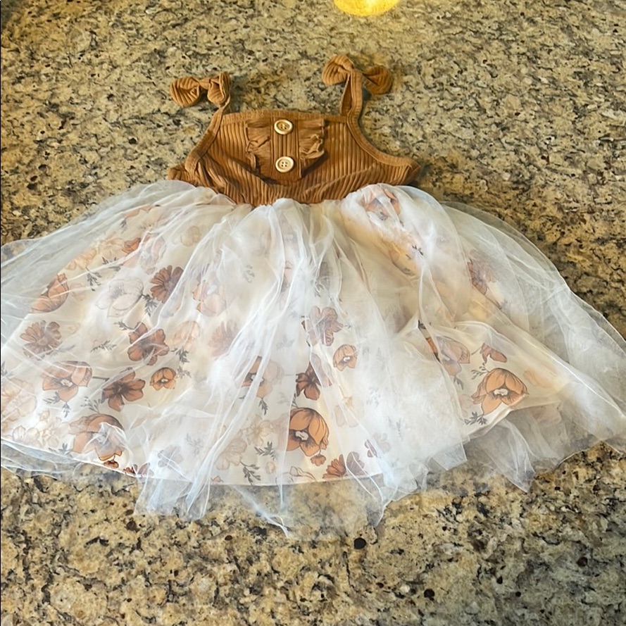 Cute Toddler Neutral Dress - Runs Small